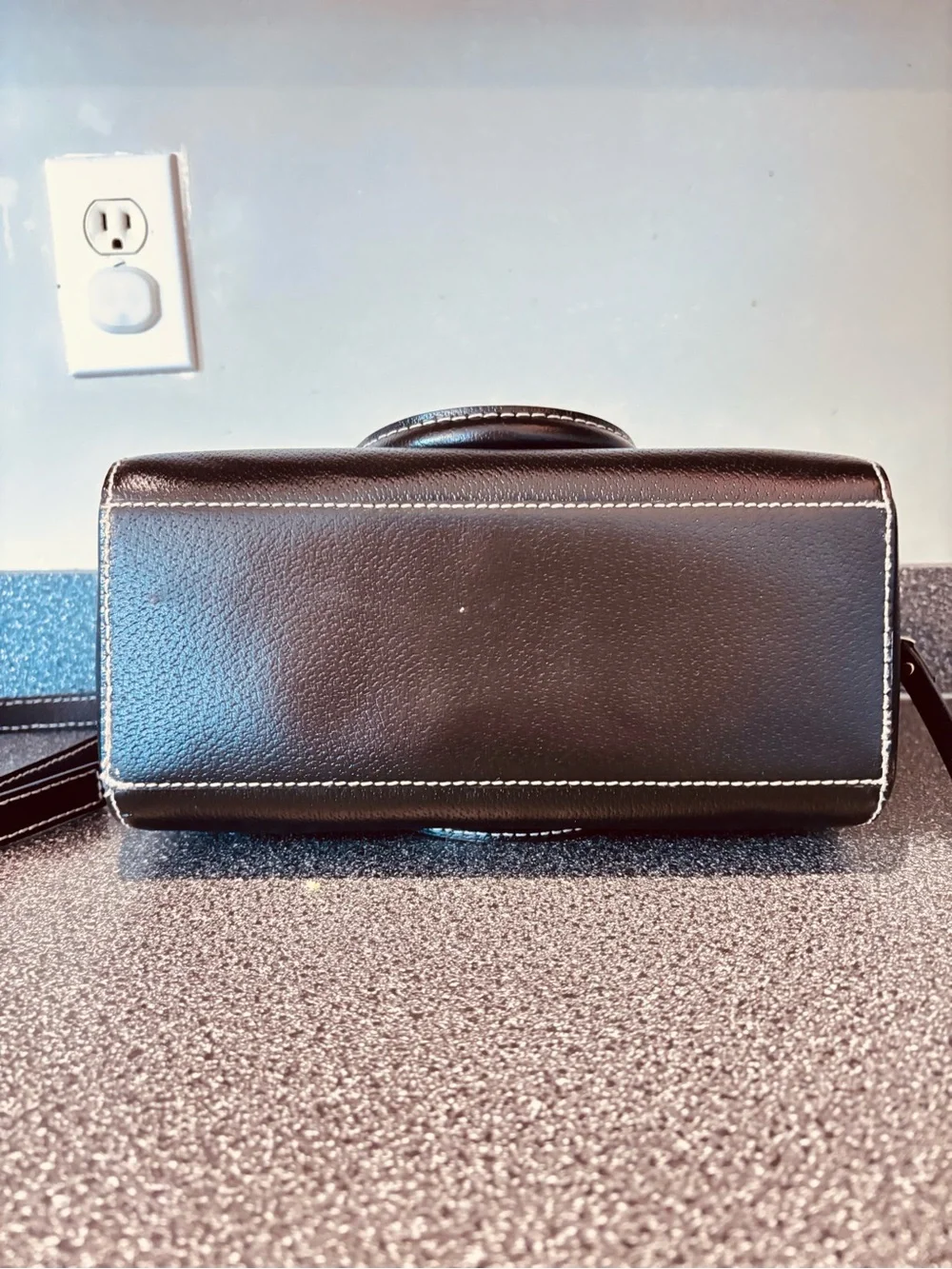 kate spade black leather dome satchel